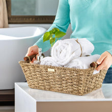 Load image into Gallery viewer, Extra Large Gold Plated Vietnamese Seagrass Foldable Basket