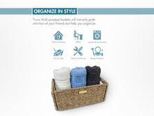 Load image into Gallery viewer, Foldable Seagrass Basket with Gold Plated Emblem