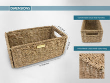 Load image into Gallery viewer, Foldable Seagrass Basket with Gold Plated Emblem