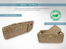 Load image into Gallery viewer, Foldable Seagrass Basket with Gold Plated Emblem