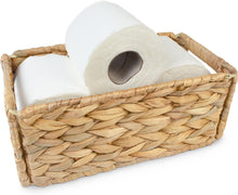 Load image into Gallery viewer, Foldable Water Hyacinth Basket with Stain Resistant Handles