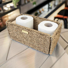 Load image into Gallery viewer, Foldable Seagrass Basket with Gold Plated Emblem