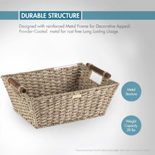 Load image into Gallery viewer, Extra Large Gold Plated Vietnamese Seagrass Foldable Basket