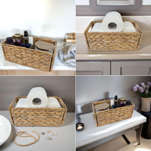 Load image into Gallery viewer, Foldable Water Hyacinth Basket with Stain Resistant Handles