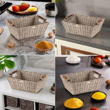 Load image into Gallery viewer, Extra Large Gold Plated Vietnamese Seagrass Foldable Basket