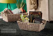 Load image into Gallery viewer, Extra Large Gold Plated Vietnamese Seagrass Foldable Basket