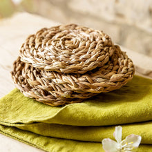 Load image into Gallery viewer, Premium Vietnamese Seagrass Coasters