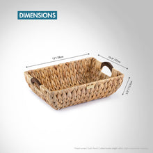 Load image into Gallery viewer, Premium Jumbo Vietnamese Water Hyacinth Wicker Baskets -Gold Plated
