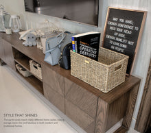 Load image into Gallery viewer, Seagrass Wicker Baskets for Organizing Rectangular -Gold Plated