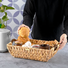 Load image into Gallery viewer, Premium Jumbo Vietnamese Water Hyacinth Wicker Baskets -Gold Plated