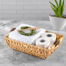 Load image into Gallery viewer, Premium Jumbo Vietnamese Water Hyacinth Wicker Baskets -Gold Plated