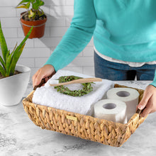 Load image into Gallery viewer, Premium Jumbo Vietnamese Water Hyacinth Wicker Baskets -Gold Plated