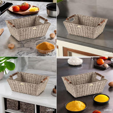 Load image into Gallery viewer, Extra Large Gold Plated Vietnamese Seagrass Foldable Basket
